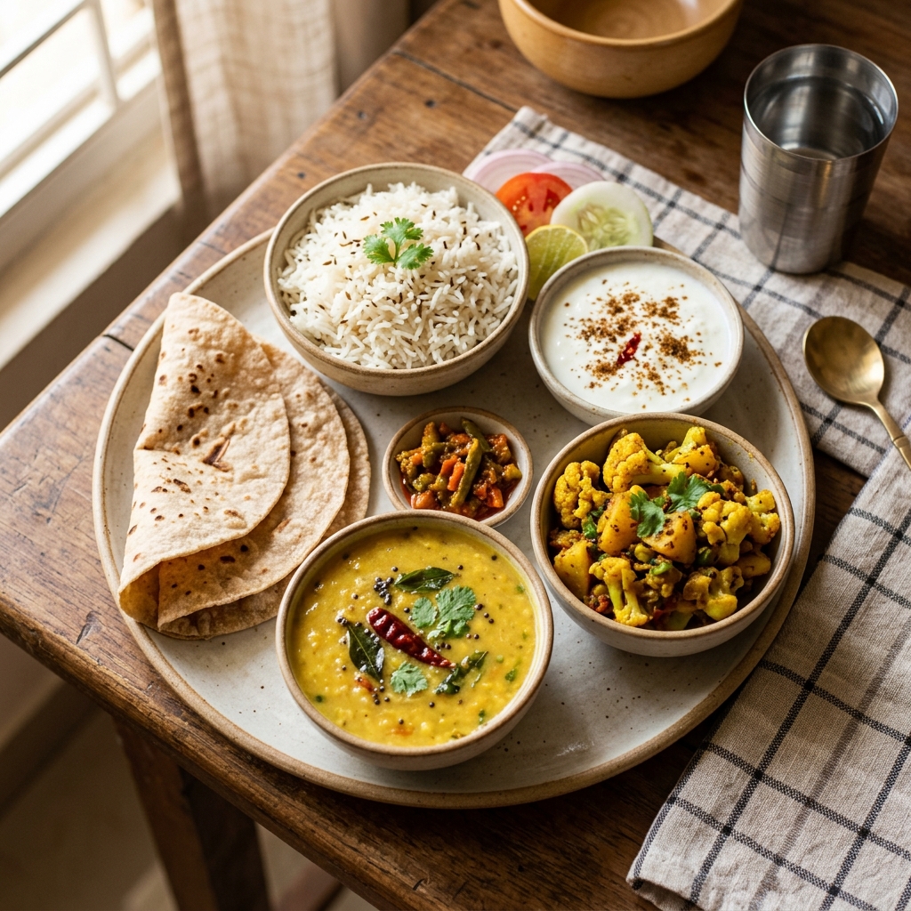 Homely Indian Thali Dinner
